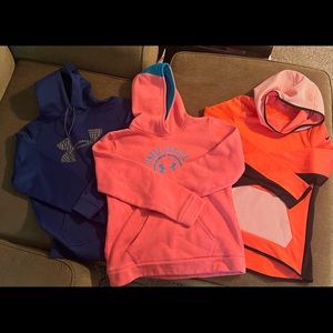 Lot of 3 Sweatshirts-Youth XL/Women’s S/P Under Armor & Nike